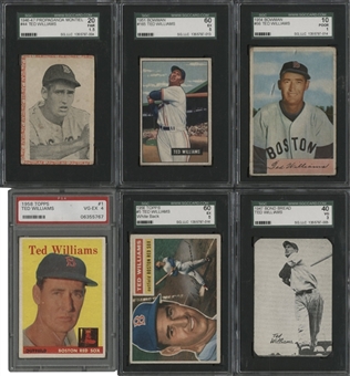 1939-1961 Topps and Assorted Brands Ted Williams Collection (60) 